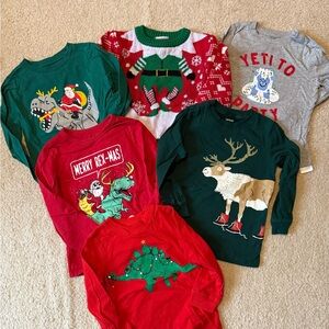 Festive Kids' Holiday Shirts and Sweater